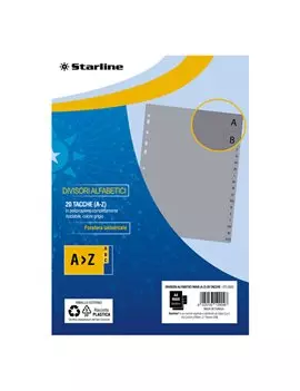 Separatori Alfabetici in PPL Starline - A4 Maxi - 20 Tacche - 2000016C5-STL (Grigio)