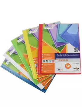 Portalistino Personalizzabile Asso TI Sei Rota - 22x30 cm - 50 Buste - 57225090 (Assortiti Conf. 14)
