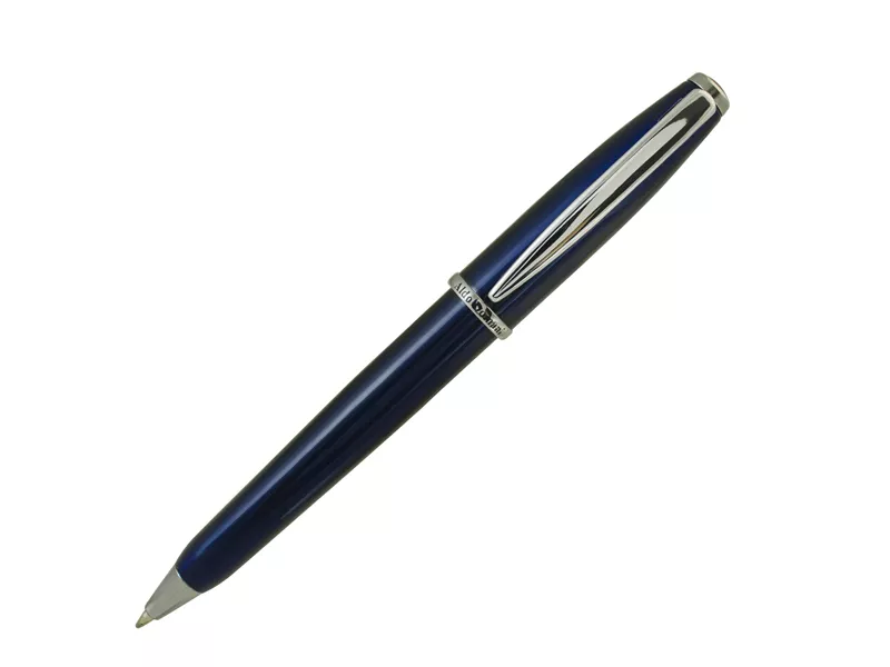 Penna a Sfera Aldo Domani Monteverde - Punta Media - Fusto Nero - J059625 (Blu)