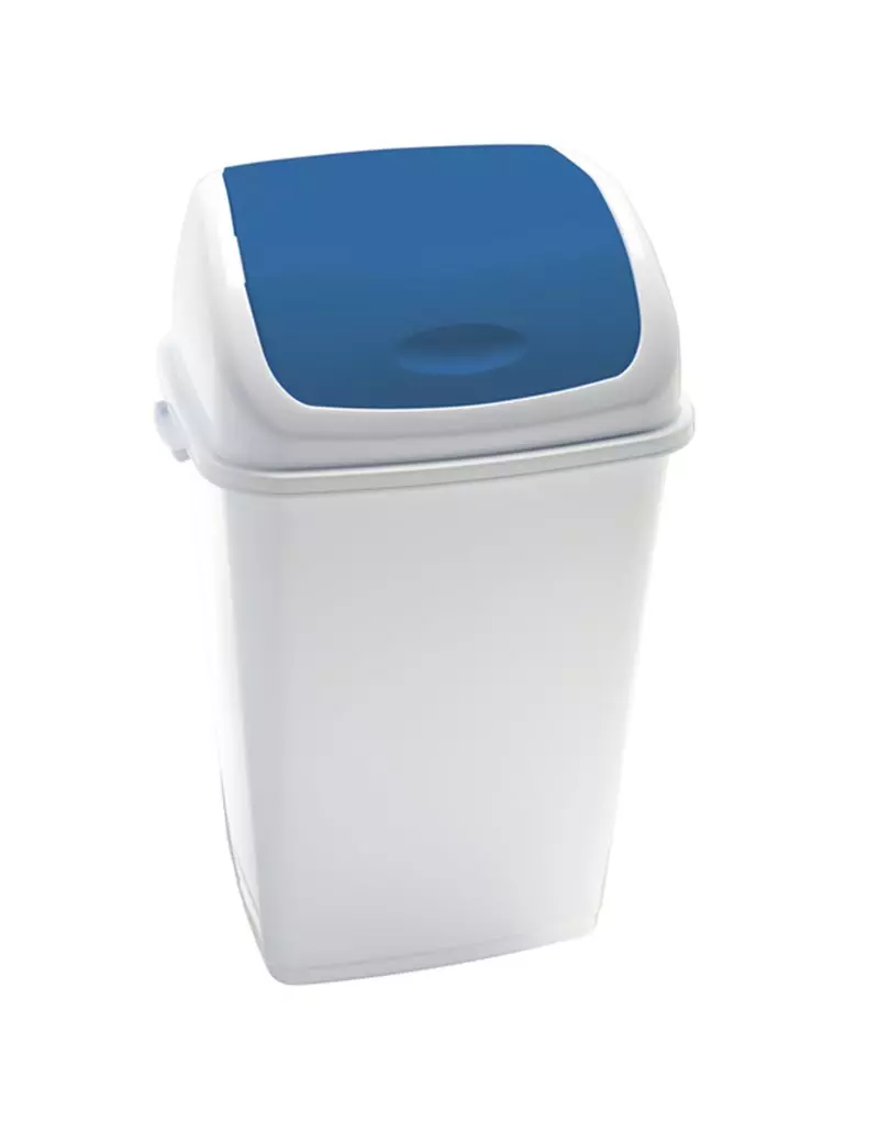 Pattumiera con Coperchio Basculante RIF Medial International - 50 Litri - 909055 (Bianco e Blu) Pattumiera con Coperchio Basculante RIF Medial International - 50 Litri - 909055 (Bianco e Blu)