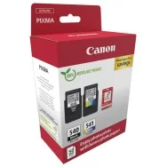 Multipack Cartucce Originali Canon PG-540 CL-541 5225B013 - con Carta Fotografica (Nero e Colori Conf. 2)
