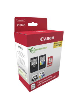 Multipack Cartucce Originali Canon PG-540 CL-541 5225B013 - con Carta Fotografica (Nero e Colori Conf. 2)