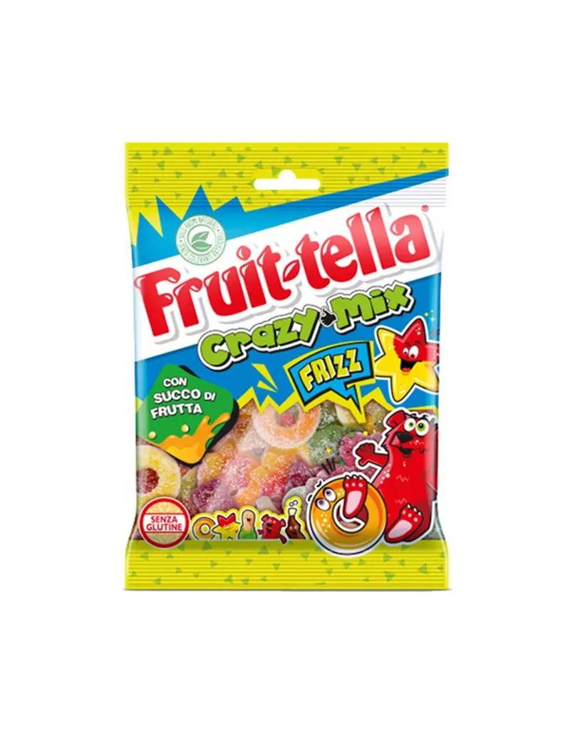 Caramelle Gommose Crazy Mix Frizz Fruit-Tella - 06386600 (Conf. 175 g) Caramelle Gommose Crazy Mix Frizz Fruit-Tella - 06386600 (Conf. 175 g)