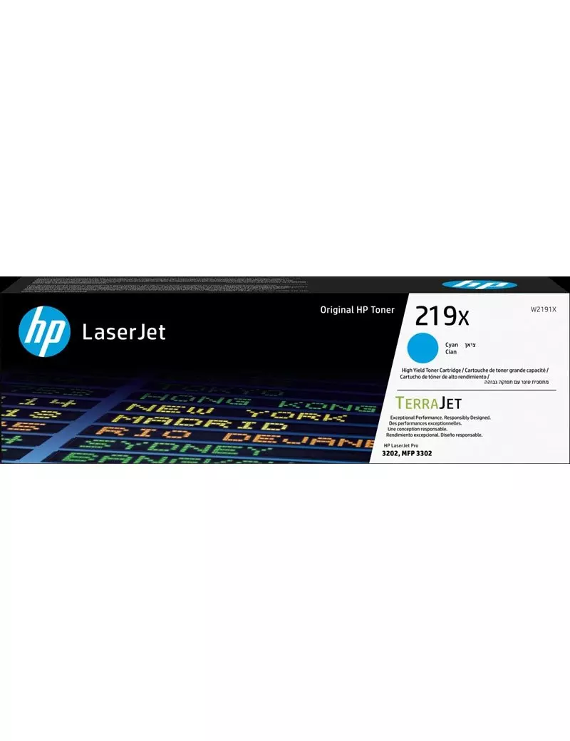 Toner Originale HP W2191X 219X (Ciano 2500 pagine) Toner Originale HP W2191X 219X (Ciano 2500 pagine)