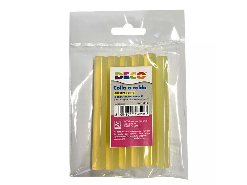 Colla Termofusibile in Stick Deco CWR - 10 cm - 12829 (Assortiti Conf. 12)