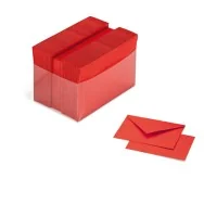 Cartoncini e Buste Favini - 7,2x11 cm - 200 g - A57C141 (Rosso Conf. 100)