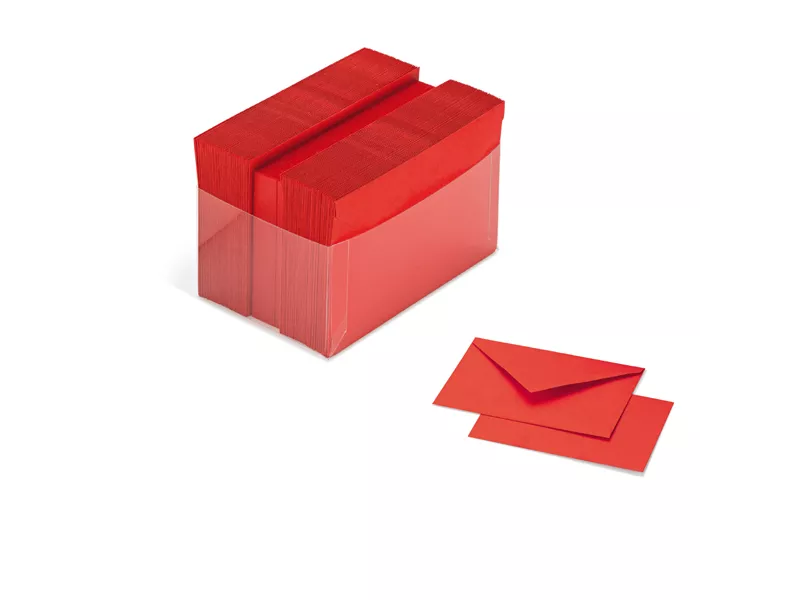 Cartoncini e Buste Favini - 7,2x11 cm - 200 g - A57C141 (Rosso Conf. 100)