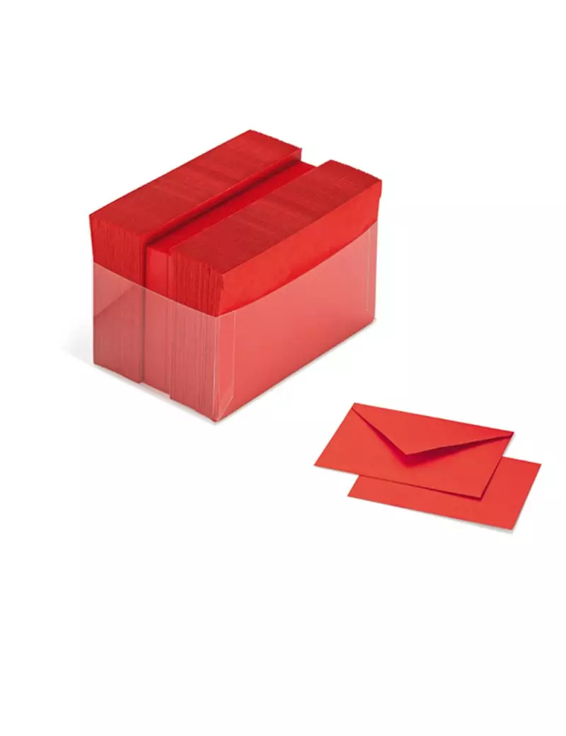 Cartoncini e Buste Favini - 7,2x11 cm - 200 g - A57C141 (Rosso Conf. 100) Cartoncini e Buste Favini - 7,2x11 cm - 200 g - A57C141 (Rosso Conf. 100)