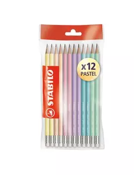 Matita Swano Pastel Stabilo - con Gommino - HB - 2,5 mm - F52269 (Conf. 12)