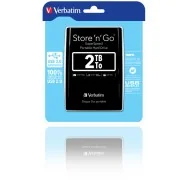 Hard Disk Portatile Esterno Store 'n' Go Verbatim - 2,5 Pollici - USB 3.0 - 2TB - 53177 (Nero)