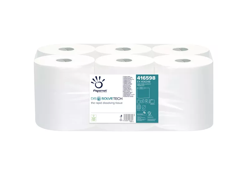 Asciugamani in Rotolo Autocut Dissolve Tech Papernet - 2 Veli - 416598 (Conf. 6)