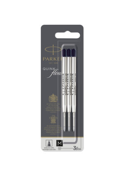 Refill in Metallo per Penna a Sfera QuinkFlow Parker Pen - Media - 2119151 (Nero Conf. 3)
