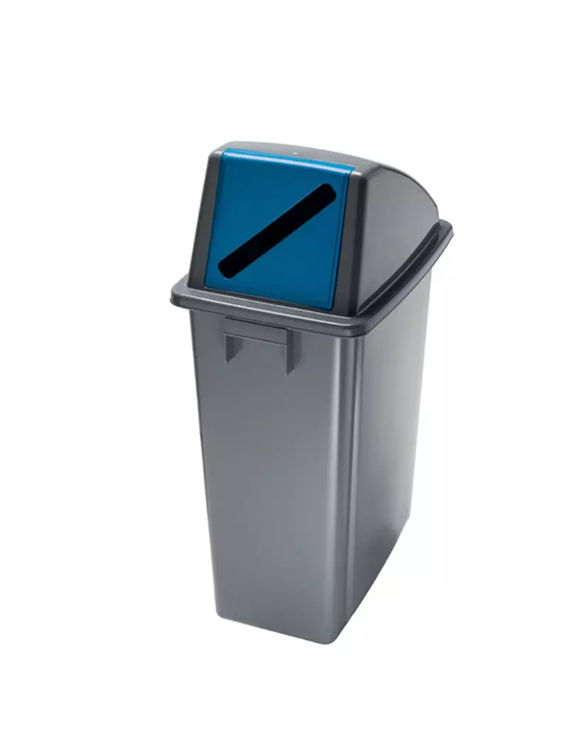 Contenitore per Rifiuti Office Medial International - Carta - 60 Litri - 33x46x79 cm - 114215 (Grigio e Blu) Contenitore per Rifiuti Office Medial International - Carta - 60 Litri - 33x46x79 cm - 114215 (Grigio e Blu)