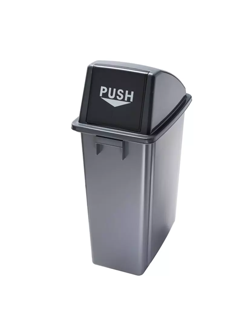 Contenitore per Rifiuti Office Medial International - Indifferenziato - 60 Litri - 33x46x79 cm - 114210 (Grigio e Nero) Contenitore per Rifiuti Office Medial International - Indifferenziato - 60 Litri - 33x46x79 cm - 114210 (Grigio e Nero)