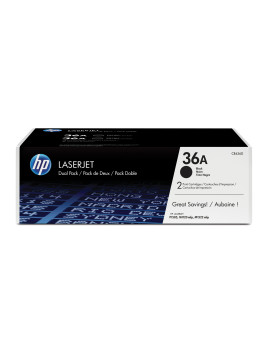 Multipack Toner Originali HP CB436AD 36A (Nero 2000 pagine Conf. 2)