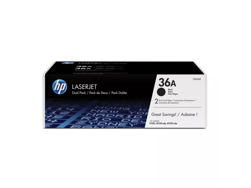 Multipack Toner Originali HP CB436AD 36A (Nero 2000 pagine Conf. 2)