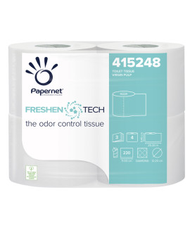 Carta Igienica Freshen Tech Papernet - 3 Veli - 230 Strappi - 415248 (Conf. 4)