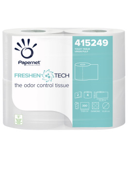 Carta Igienica Freshen Tech Papernet - 2 Veli - 300 Strappi - 415249 (Conf. 4)