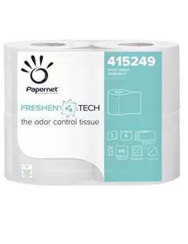 Carta Igienica Freshen Tech Papernet - 2 Veli - 300 Strappi - 415249 (Conf. 4)