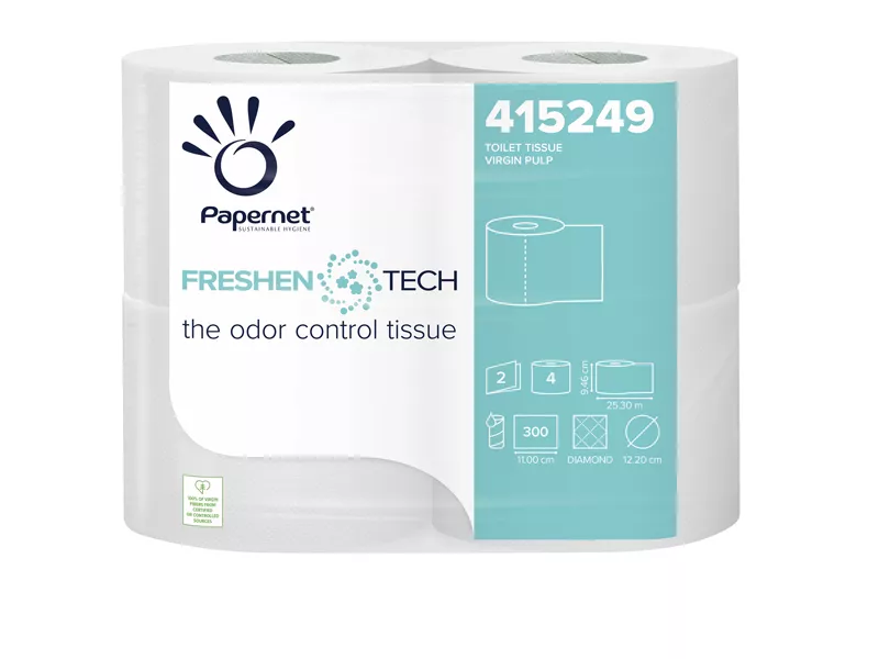 Carta Igienica Freshen Tech Papernet - 2 Veli - 300 Strappi - 415249 (Conf. 4) Carta Igienica Freshen Tech Papernet - 2 Veli - 300 Strappi - 415249 (Conf. 4)