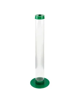 Contenitore per Batterie Esauste Medial International - 27x100 cm - 10 Litri - 774500 (Trasparente e Verde)