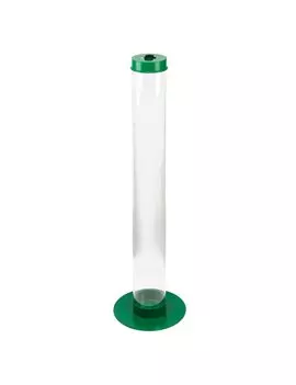 Contenitore per Batterie Esauste Medial International - 27x100 cm - 10 Litri - 774500 (Trasparente e Verde)