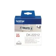 Nastro Originale Brother DK-22212 - 62 mm x 15,24 m - Nastro Adesivo (Nero su Bianco)