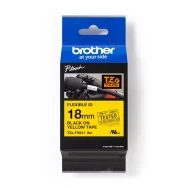 Nastro Originale Brother TZe-FX641 - 18 mm x 8 m - Laminato Flessibile (Nero su Giallo)