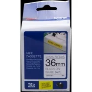 Nastro Originale Brother TZe-S261 - 36 mm x 8 m - Adesivo Resistente (Nero su Bianco)