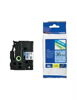 Nastro Originale Brother TZe-561 - 36 mm x 8 m - Laminato (Nero su Blu)
