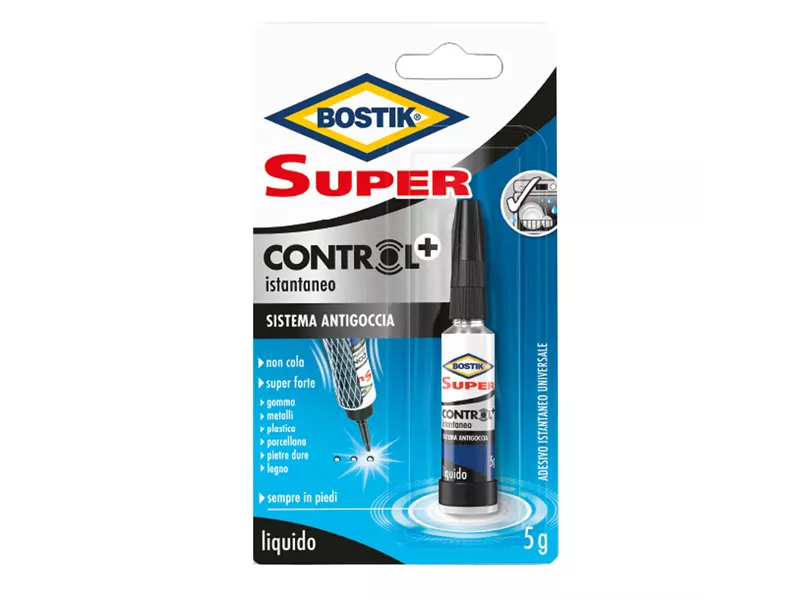 Colla Liquida Istantanea Super Control Plus Bostik - 5 g - D2718 Colla Liquida Istantanea Super Control Plus Bostik - 5 g - D2718