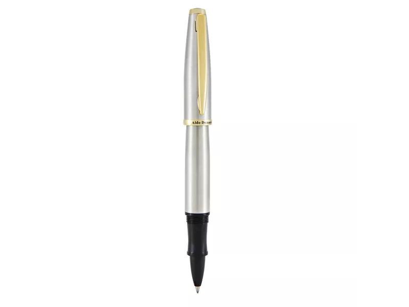 Penna Roller Aldo Domani Monteverde - Punta Media - Fusto Argento - J059676 (Blu)