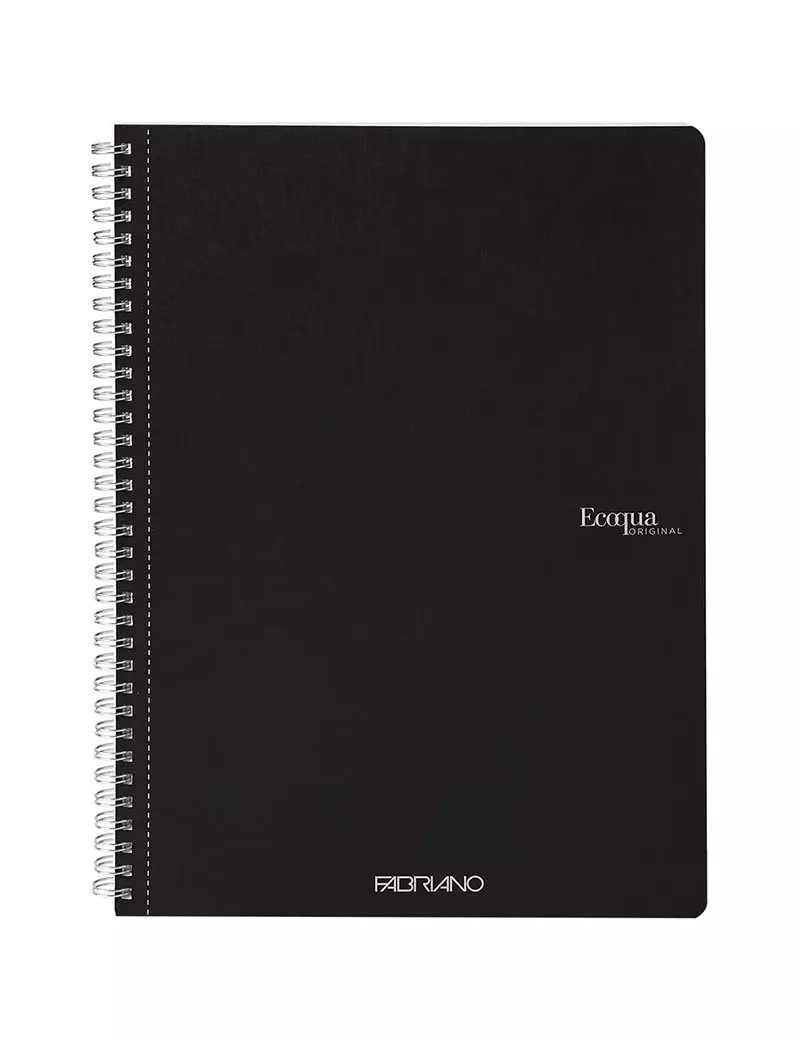 Quaderno Spiralato EcoQua Original Fabriano - A4 - 1 Rigo senza Margini - 19290209 (Nero Conf. 5) Quaderno Spiralato EcoQua Original Fabriano - A4 - 1 Rigo senza Margini - 19290209 (Nero Conf. 5)