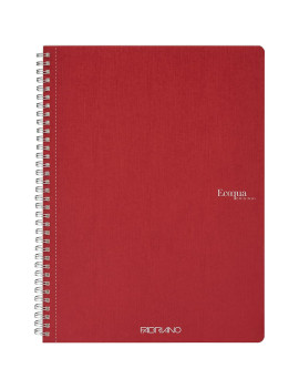 Quaderno Spiralato EcoQua Original Fabriano - A4 - 1 Rigo senza Margini - 19290203 (Rosso Scuro Conf. 5)
