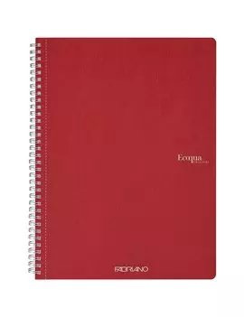 Quaderno Spiralato EcoQua Original Fabriano - A4 - 1 Rigo senza Margini - 19290203 (Rosso Scuro Conf. 5)
