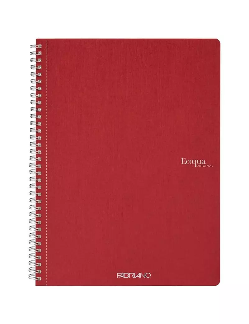 Quaderno Spiralato EcoQua Original Fabriano - A4 - 1 Rigo senza Margini - 19290203 (Rosso Scuro Conf. 5) Quaderno Spiralato EcoQua Original Fabriano - A4 - 1 Rigo senza Margini - 19290203 (Rosso Scuro Conf. 5)