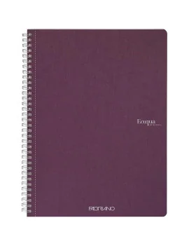 Quaderno Spiralato EcoQua Original Fabriano - A4 - 1 Rigo senza Margini - 19290212 (Vino Conf. 5)