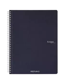 Quaderno Spiralato EcoQua Original Fabriano - A4 - 1 Rigo senza Margini - 19290204 (Blu Scuro Conf. 5)