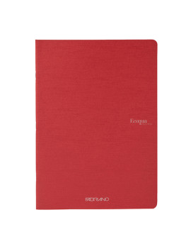 Quaderno EcoQua Original PM Fabriano - A4 - 1 Rigo senza Margini - 19210303 (Rosso Scuro Conf. 5)