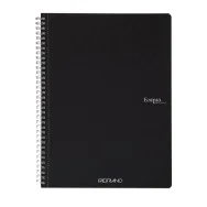 Quaderno Spiralato EcoQua Original Fabriano - A4 - Quadretti 5 mm senza Margini - 19290109 (Nero Conf. 5)