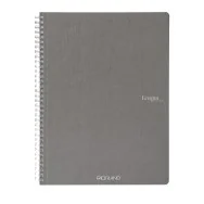 Quaderno Spiralato EcoQua Original Fabriano - A4 - Quadretti 5 mm senza Margini - 19290101 (Antracite Conf. 5)