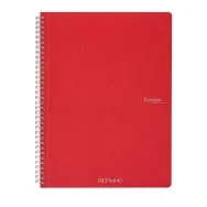 Quaderno Spiralato EcoQua Original Fabriano - A4 - Quadretti 5 mm senza Margini - 19290106 (Lampone Conf. 5)