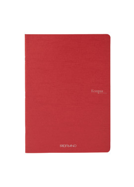 Quaderno EcoQua Original PM Fabriano - A4 - Quadretti 5 mm senza Margini - 19210203 (Rosso Scuro Conf. 5)