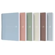 Quaderno Spiralato Rec'Up Oxford - A4 - Quadretti 5 mm con Margini - 90 g - 400154143 (Assortiti Naturali Conf. 5)