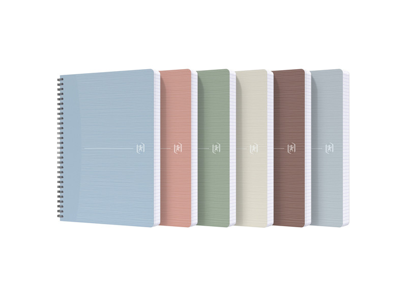 Quaderno Spiralato Rec'Up Oxford - A4 - Quadretti 5 mm con Margini - 90 g - 400154143 (Assortiti Naturali Conf. 5) Quaderno Spiralato Rec'Up Oxford - A4 - Quadretti 5 mm con Margini - 90 g - 400154143 (Assortiti Naturali Conf. 5)