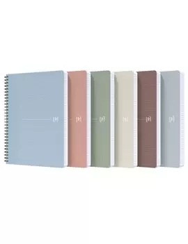 Quaderno Spiralato Rec'Up Oxford - A4 - 1 Rigo con Margini - 90 g - 400154144 (Assortiti Naturali Conf. 5)