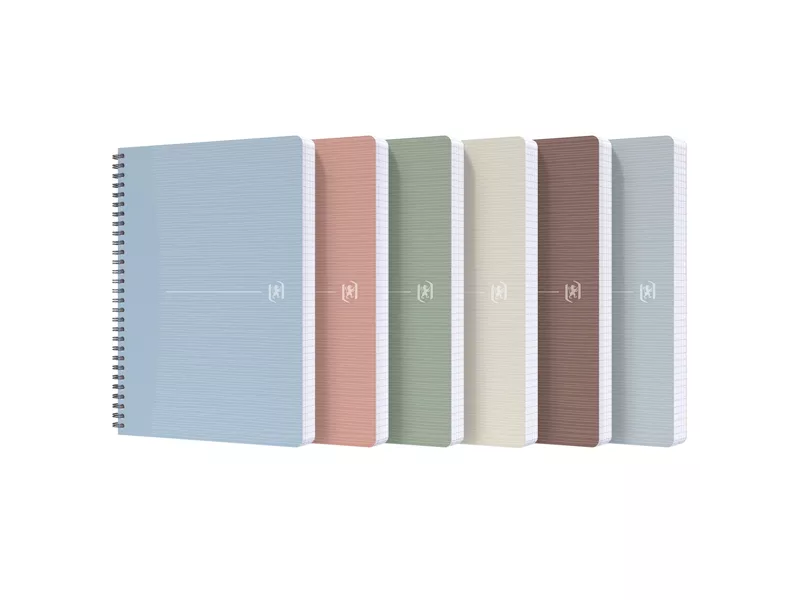 Quaderno Spiralato Rec'Up Oxford - A4 - 1 Rigo con Margini - 90 g - 400154144 (Assortiti Naturali Conf. 5)