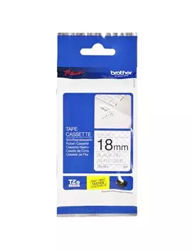 Nastro Originale Brother TZe-SE4 - 18 mm x 8 m - Laminato (Nero su Bianco)