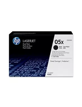 Multipack Toner Originali HP CE505XD 05X (Nero 6500 pagine Conf. 2)