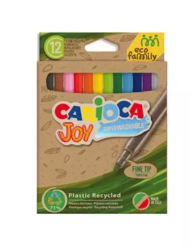 Pennarelli Joy Eco Family Carioca - Punta Fine - 43100 (Assortiti Conf. 12)